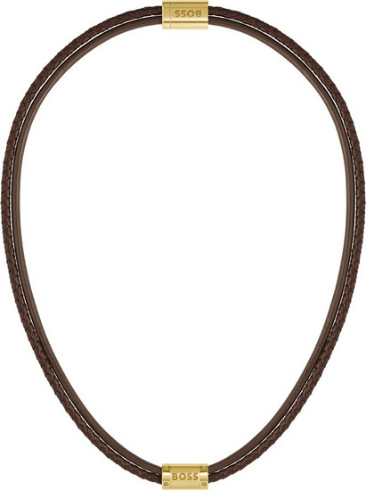 Hugo Boss Originální kožený náhrdelník 1580421 - Náhrdelníky