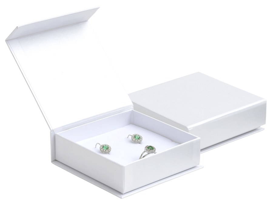 JK Box Bílá dárková krabička na soupravu šperků VG-5/AW - Dárkové krabičky na šperky Krabičky na šperky Krabičky na šperky - velké