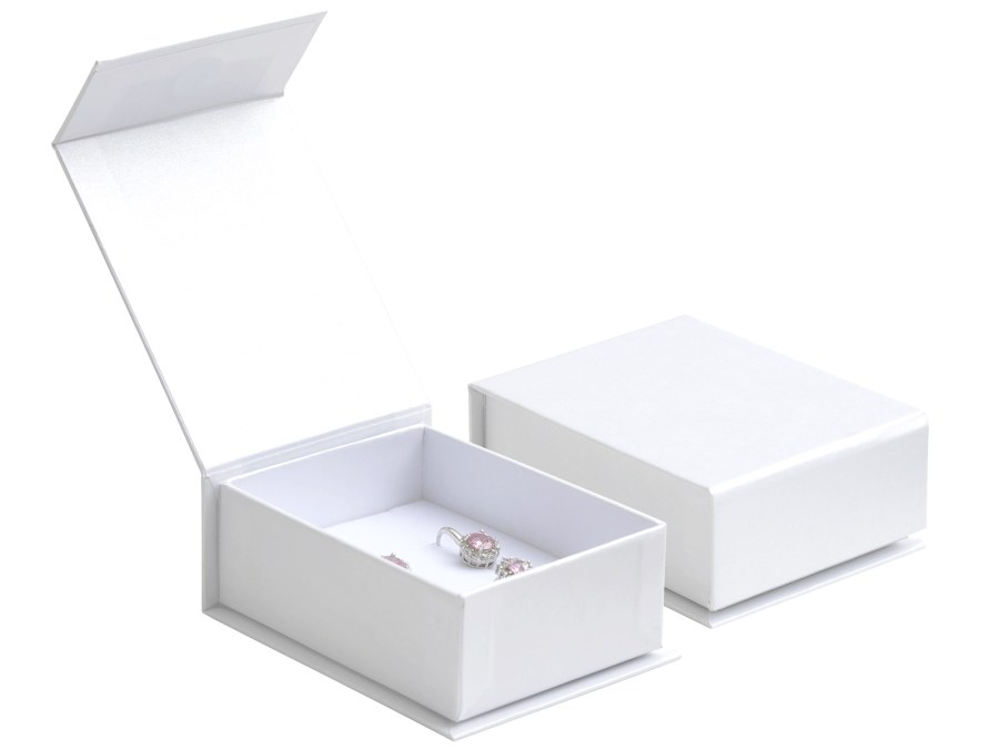 JK Box Bílá dárková krabička na soupravu šperků VG-6/AW - Dárkové krabičky na šperky Krabičky na šperky Krabičky na šperky - velké