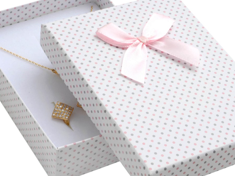 JK Box Puntíkatá krabička na soupravu šperků KK-8/A1/A6 - Dárkové krabičky na šperky Krabičky na šperky Krabičky na šperky - velké