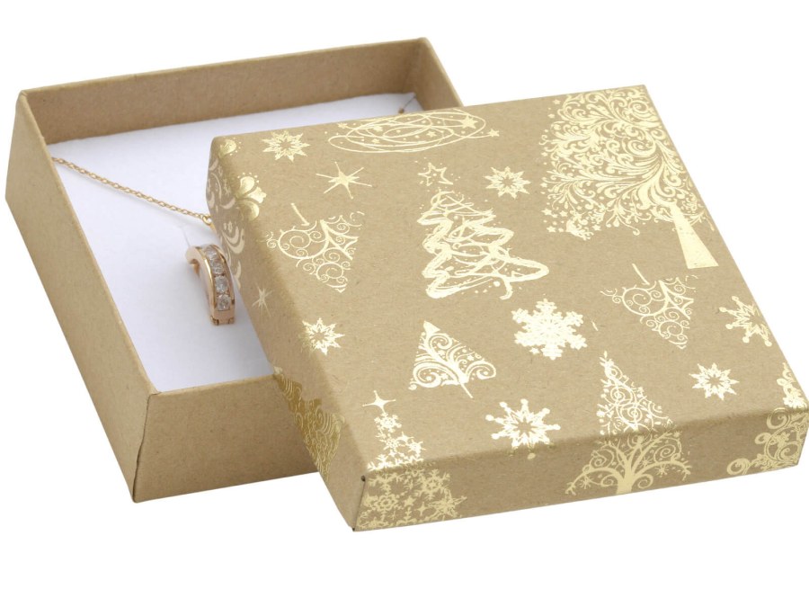 JK Box Vánoční dárková krabička na náušnice KX-5/AU - Dárkové krabičky na šperky Krabičky na šperky Krabičky na šperky - velké
