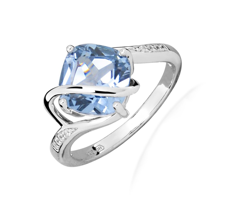 JVD Půvabný stříbrný prsten se zirkony SVLR0219SH8M4 53 mm - Prsteny Prsteny s kamínkem