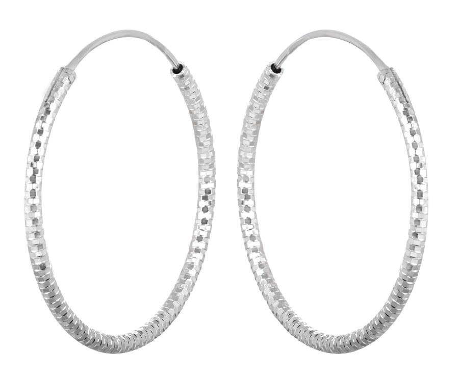 JVD Stříbrné náušnice kruhy SVLE0204XD500 3,5 cm - Náušnice Kruhy