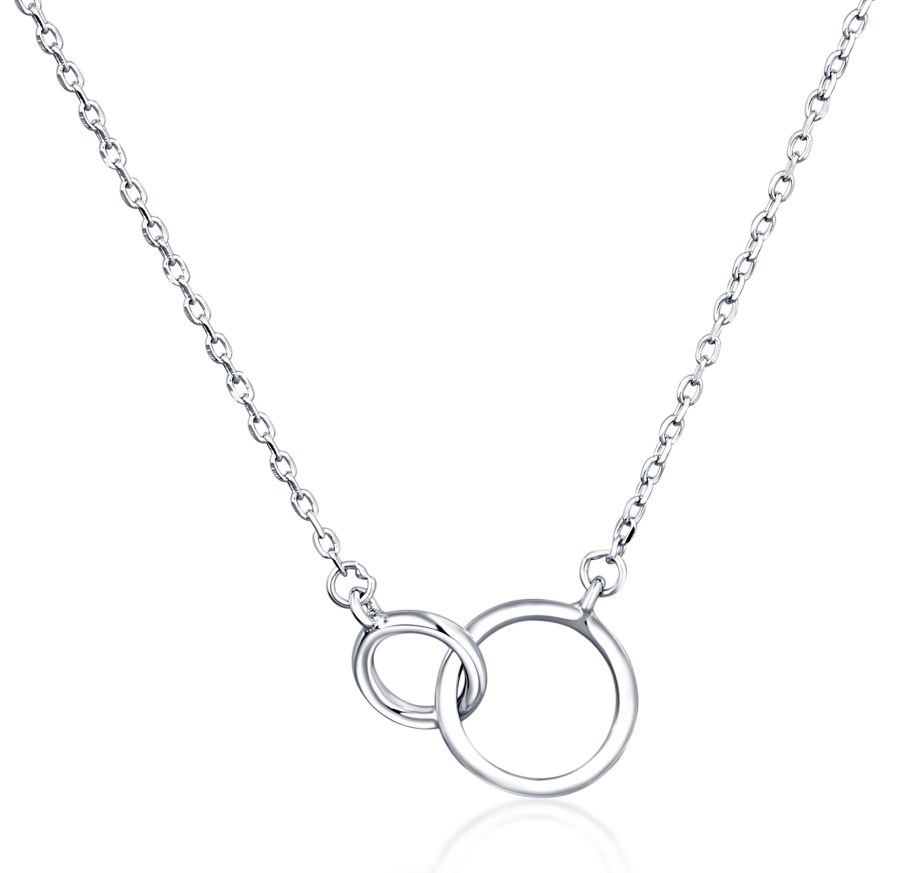 JVD Stříbrný náhrdelník Propojené kruhy SVLN0333XH20000 - Náhrdelníky