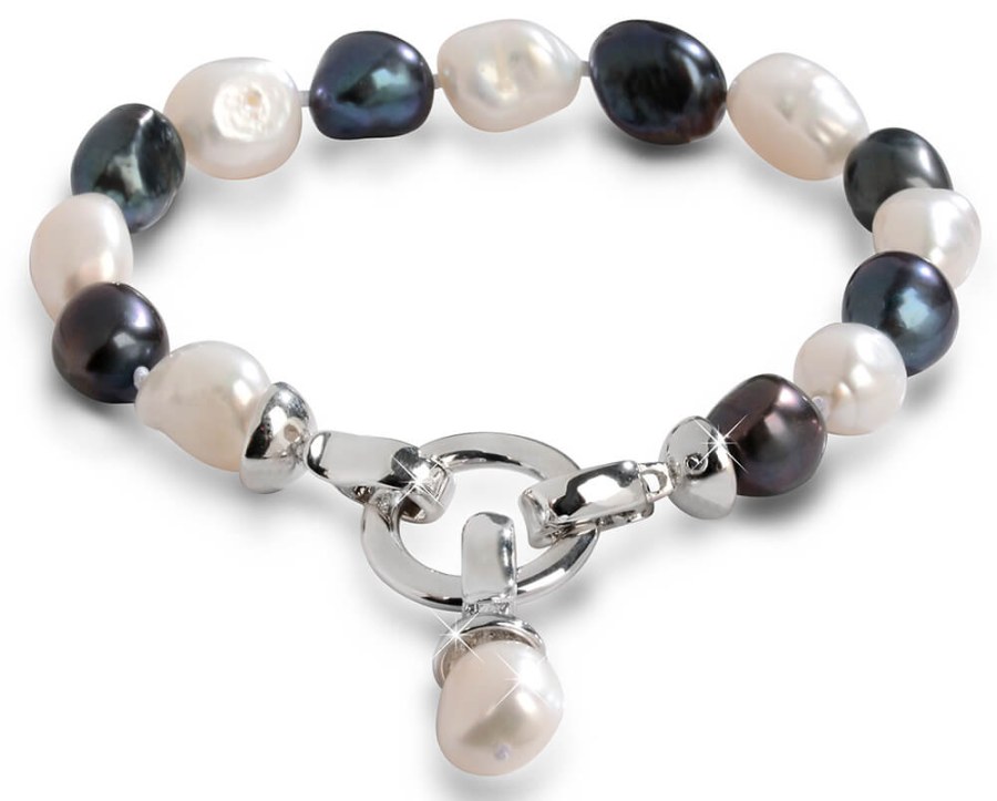 JwL Luxury Pearls Náramek z pravých perel ve dvou odstínech JL0317 - Náramky Perlové náramky