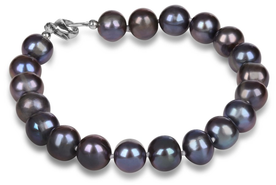 JwL Luxury Pearls Náramek z pravých modrých perel JL0360 - Náramky Perlové náramky