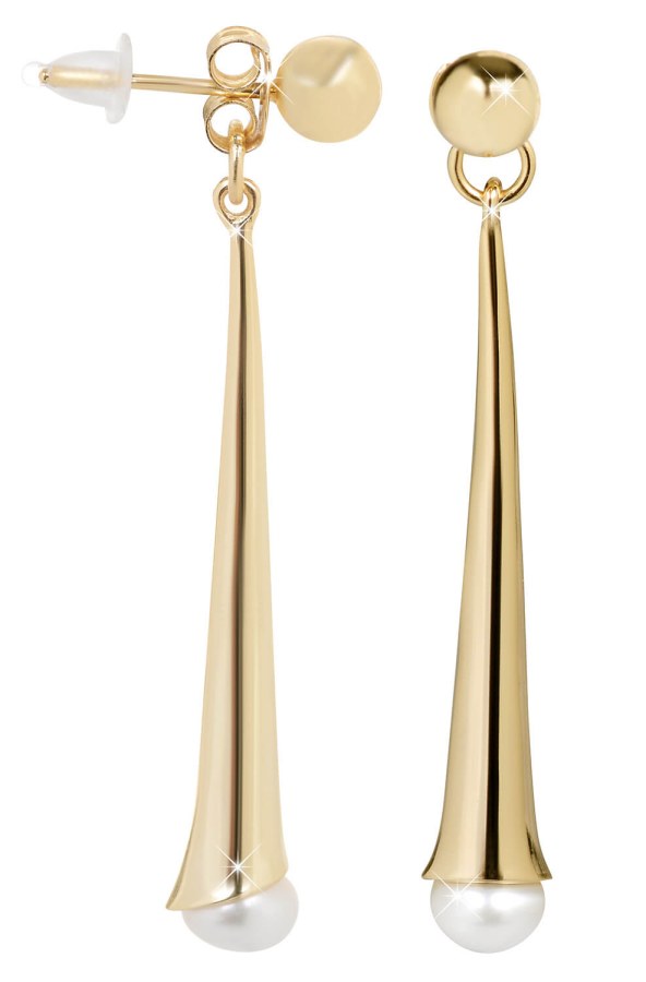 JwL Luxury Pearls Pozlacené náušnice 2v1 s pravými perlami JL0410 - Náušnice Náušnice 2v1