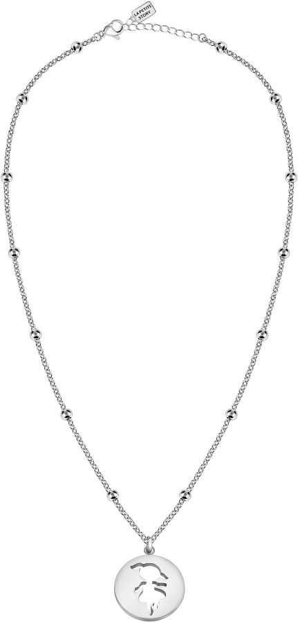 La Petite Story Ocelový náhrdelník s kuličkami Holčička LPS10AQL01 - Náhrdelníky