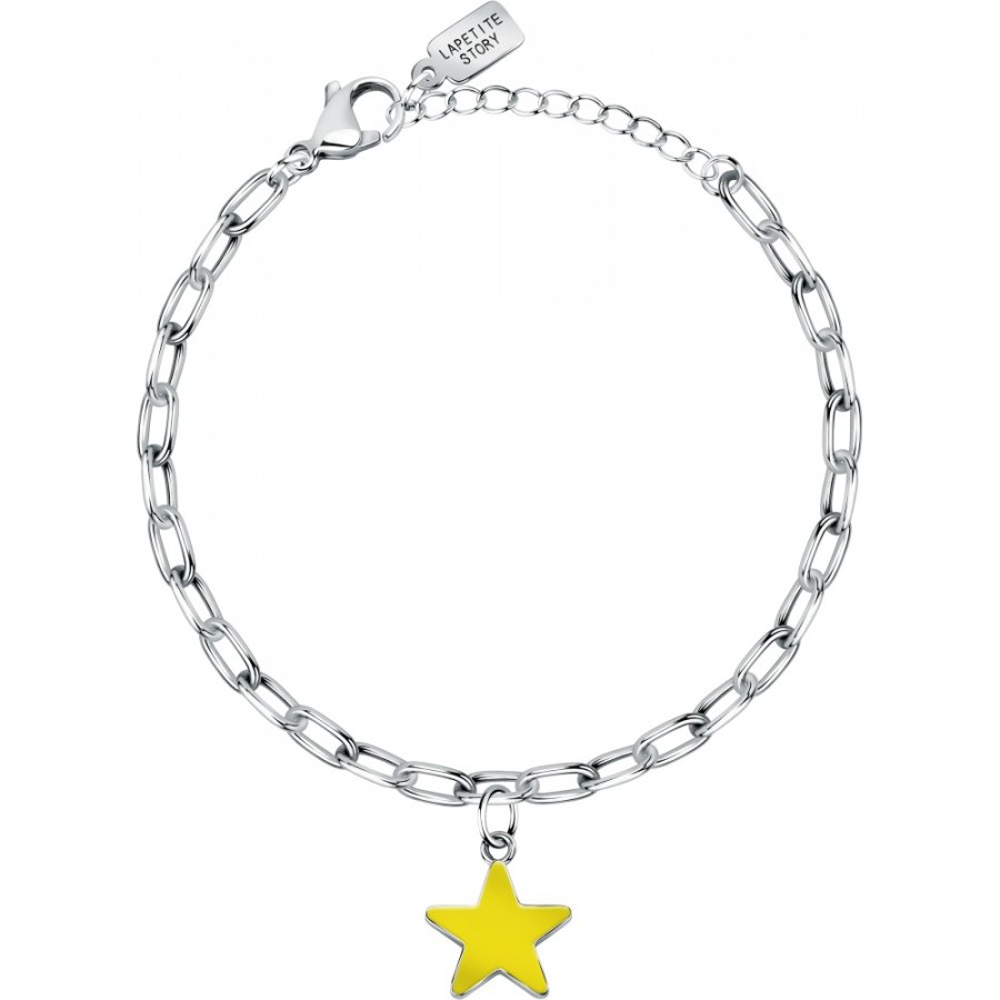 La Petite Story Stylový ocelový náramek s hvězdou Family LPS05ARR75 - Náramky Náramky se symboly