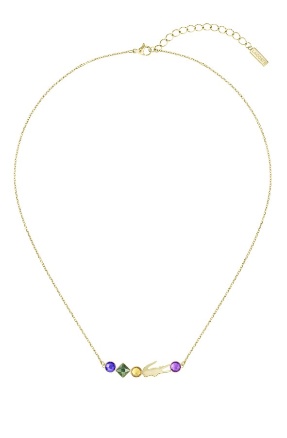 Lacoste Módní pozlacený náhrdelník s krokodýlem Deva 2040360