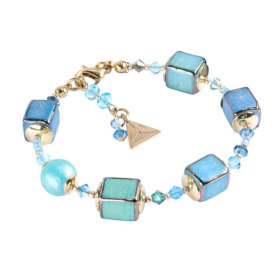 Lampglas Elegantní náramek Turquoise Beauty z perel Lampglas BCU51 - Náramky Korálkové náramky