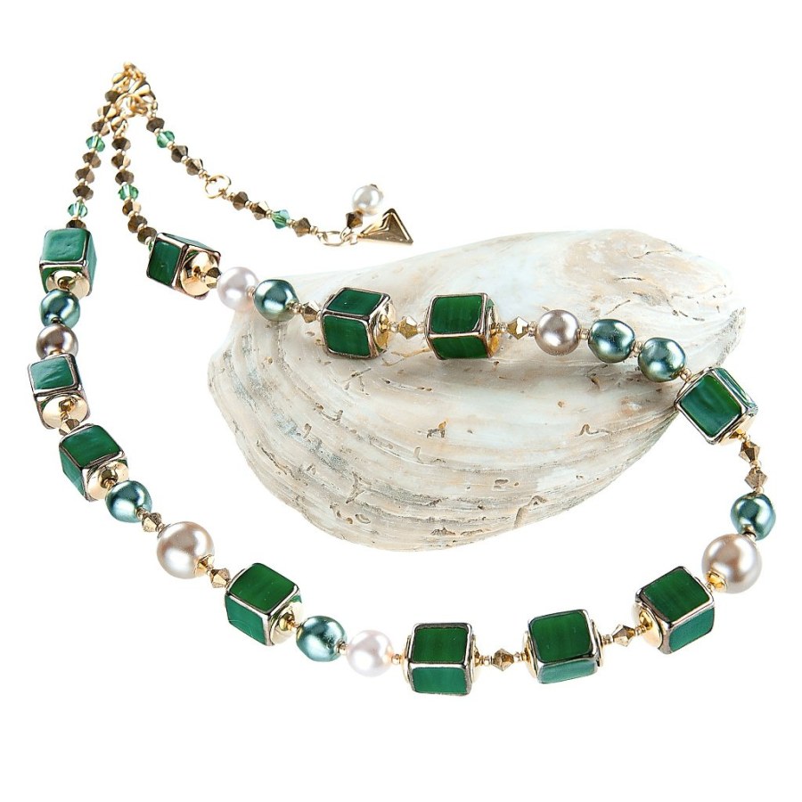 Lampglas Honosný náhrdelník Lake Fairy z perel Lampglas NCU30