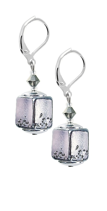 Lampglas Romantické náušnice Delicate Pink z perel Lampglas ECU40 - Náušnice Visací náušnice