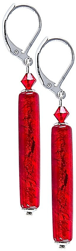 Lampglas Úchvatné náušnice Red Gold s 24karátovým zlatem v perle Lampglas EPR1 - Náušnice Dlouhé náušnice