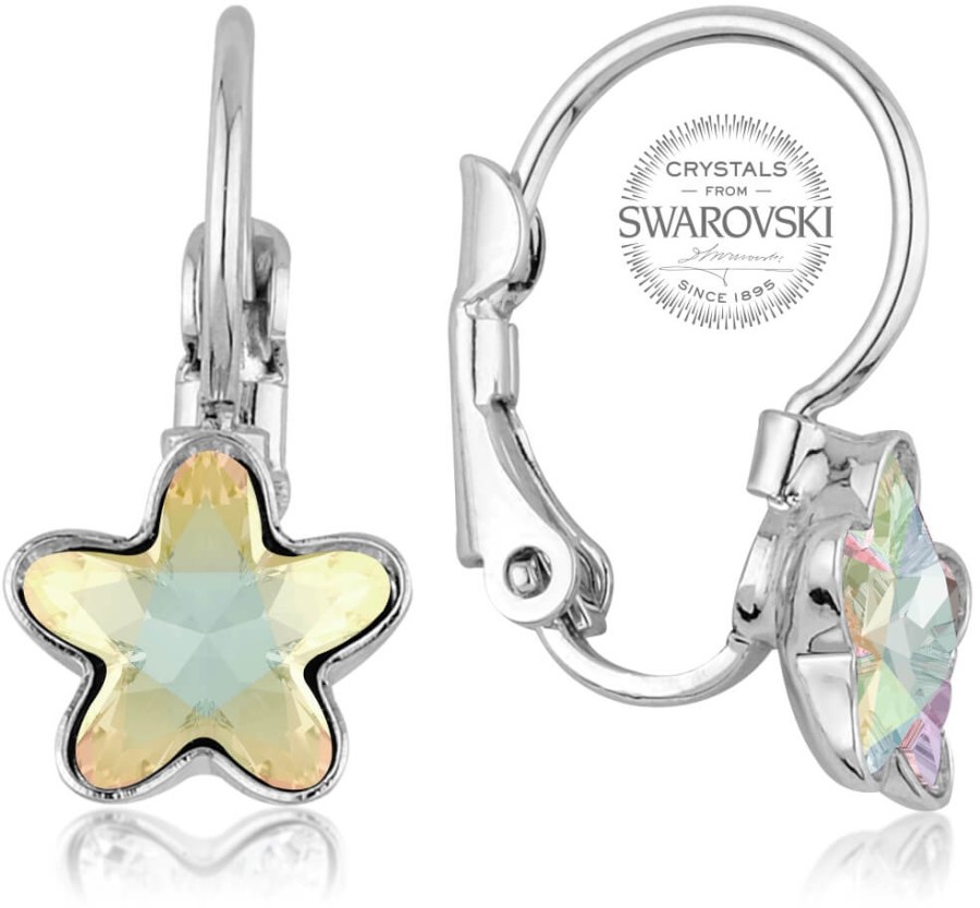 Levien Dívčí náušnice s duhovým krystalem STARBLOOM - Náušnice Visací náušnice