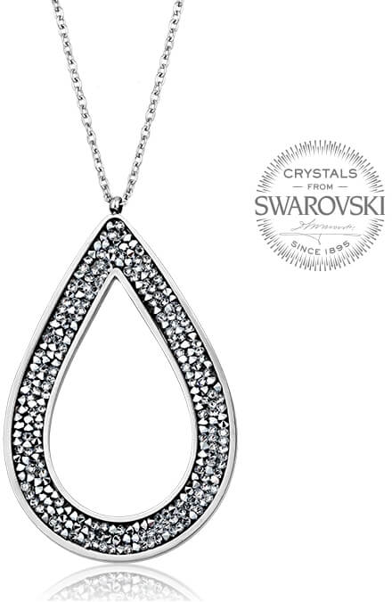 Levien Krásný náhrdelník s krystaly SS Rocks Pear 49 crystal - Náhrdelníky
