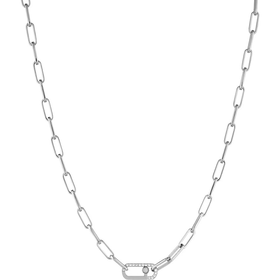 Liu Jo Elegantní ocelový náhrdelník s krystaly Identity LJ1795 - Náhrdelníky