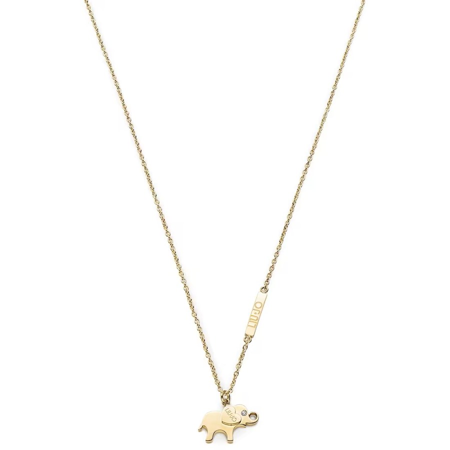 Liu Jo Něžný pozlacený náhrdelník se slonem Teen LJ1897 - Náhrdelníky