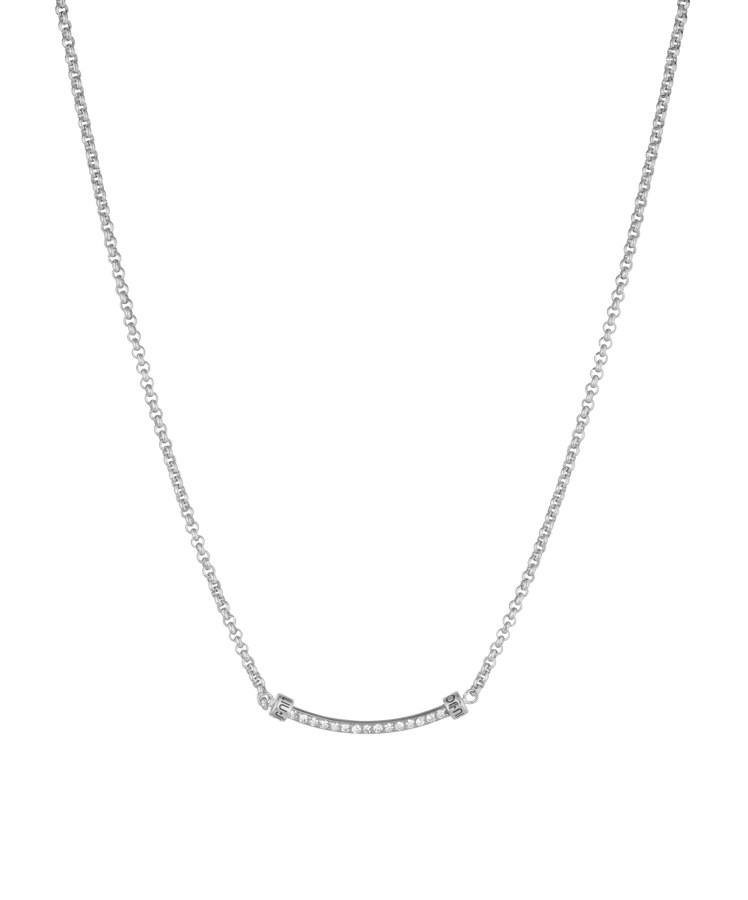 Liu Jo Půvabný ocelový náhrdelník s krystaly LJ1748