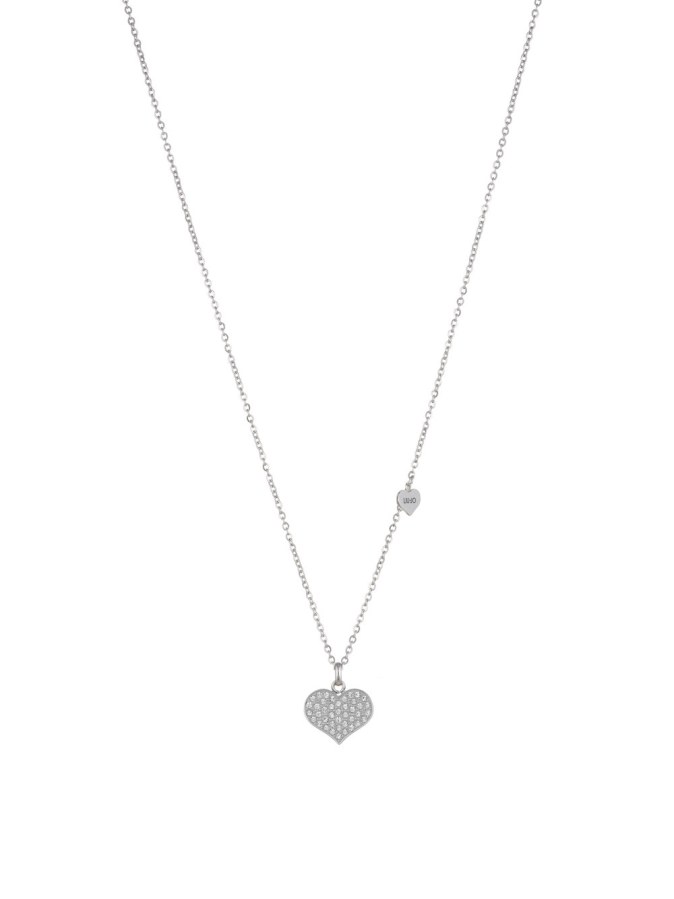 Liu Jo Půvabný ocelový náhrdelník se srdíčky Brilliant LJ1637 - Náhrdelníky