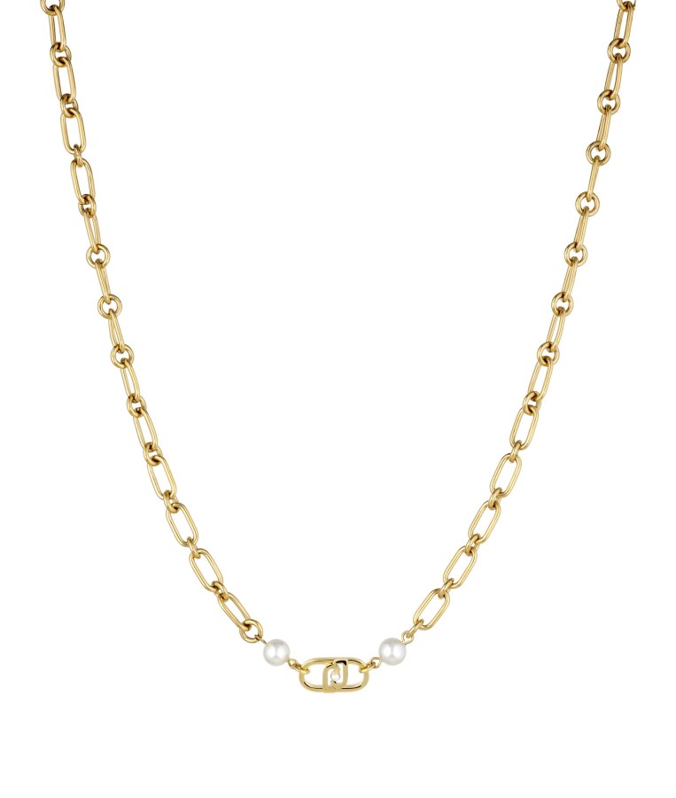 Liu Jo Stylový pozlacený náhrdelník s logem Icona LJ1734 - Náhrdelníky