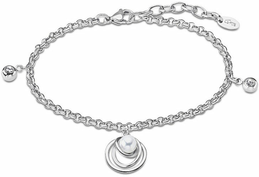 Lotus Style Fashion ocelový náramek s perlou Privilege LS1992-2/1 - Náramky Řetízkové náramky