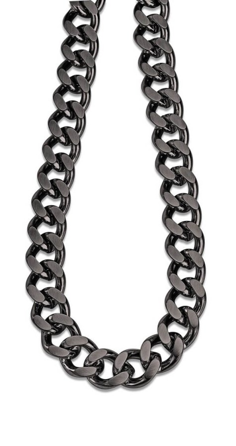 Lotus Style Moderní pánský náhrdelník z oceli Men in Black LS2060-1/2 - Náhrdelníky
