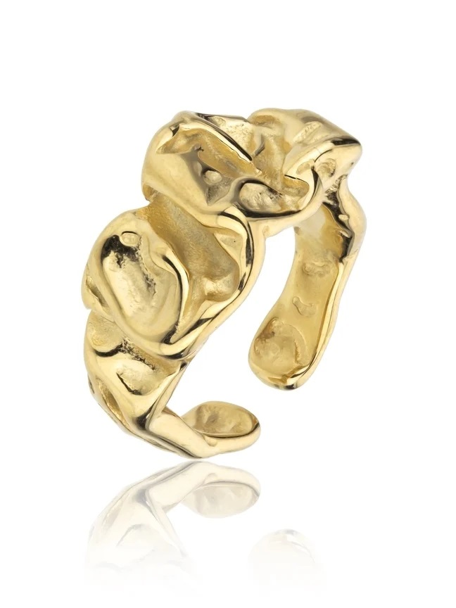 Marc Malone Originální masivní prsten Blake Gold Ring MCR23059G - Prsteny Otevřené prsteny