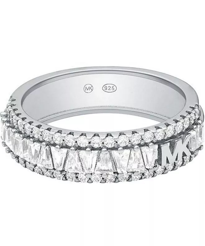 Michael Kors Blyštivý stříbrný prsten se zirkony MKC1637AN040 60 mm - Prsteny Prsteny s kamínkem