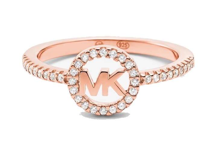 Michael Kors Luxusní bronzový prsten se zirkony MKC1250AN791 49 mm - Prsteny Prsteny s kamínkem