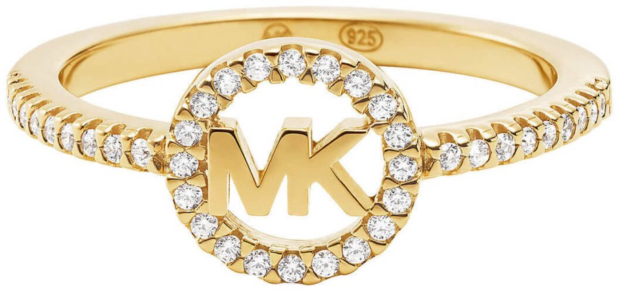 Michael Kors Luxusní pozlacený prsten se zirkony MKC1250AN710 51 mm - Prsteny Prsteny s kamínkem