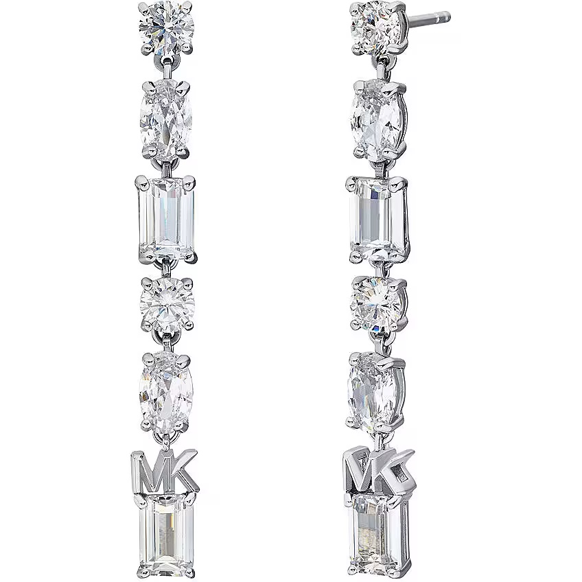 Michael Kors Luxusní stříbrné náušnice se zirkony Premium MKC1662CZ040 - Náušnice Visací náušnice