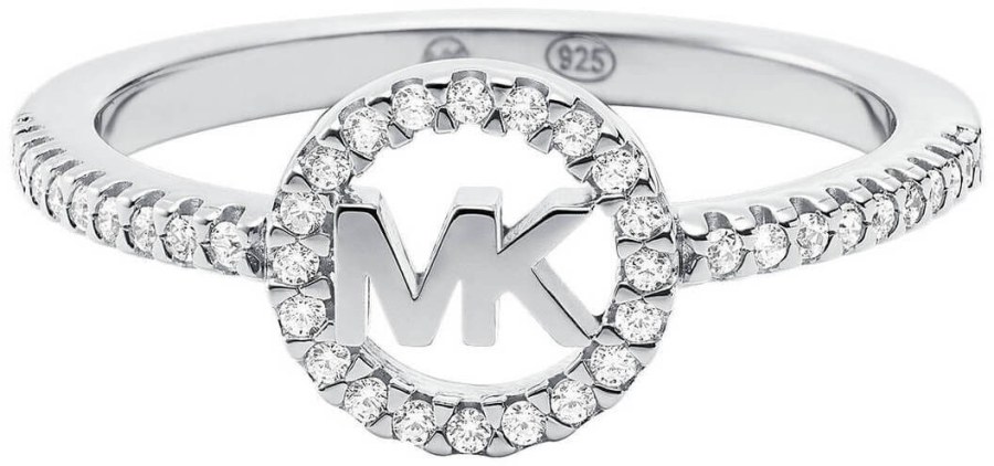Michael Kors Luxusní stříbrný prsten se zirkony MKC1250AN040 49 mm