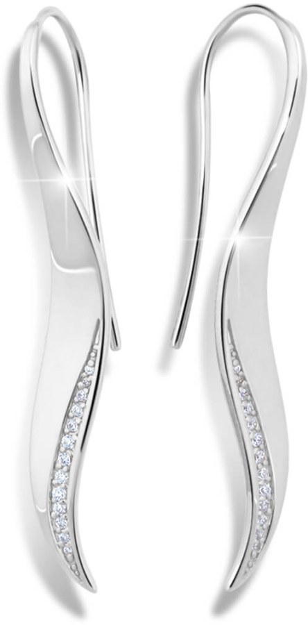 Modesi Elegantní stříbrné náušnice M26003 - Náušnice Visací náušnice