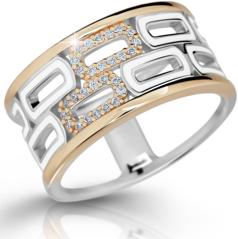 Modesi Exklusivní stříbrný prsten se zirkony M11074 54 mm - Prsteny