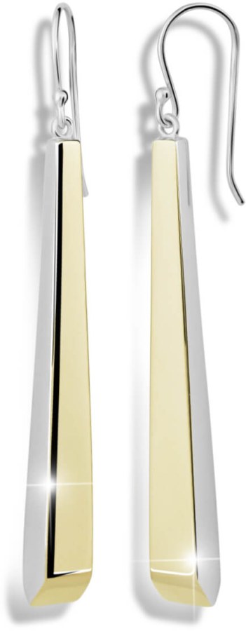 Modesi Pozlacené stříbrné náušnice M26016 - Náušnice Visací náušnice