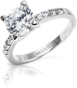 Modesi Prsten se třpytivými krystaly JTA1001 52 mm - Prsteny Prsteny s kamínkem