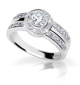 Modesi Nadčasový stříbrný prsten se zirkony WAIYT-R 54 mm - Prsteny Prsteny s kamínkem