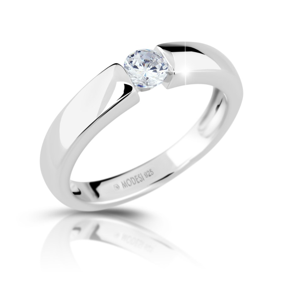 Modesi Stříbrný prsten s kubickým zirkonem M01211 50 mm
