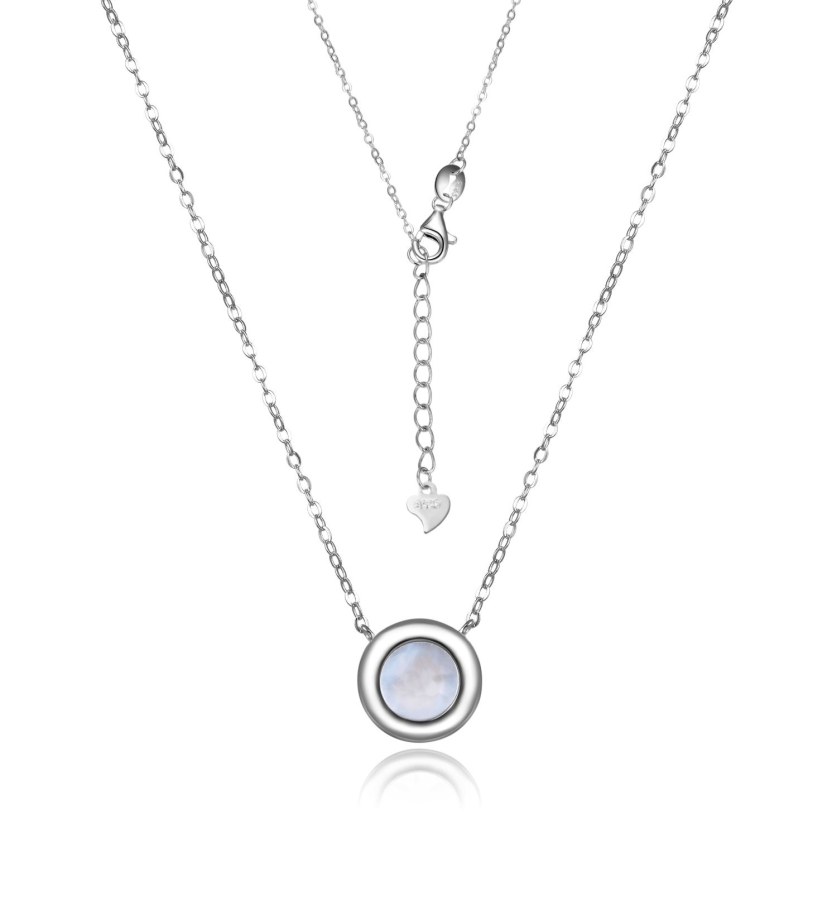 MOISS Elegantní stříbrný náhrdelník s perletí N0000522 - Náhrdelníky