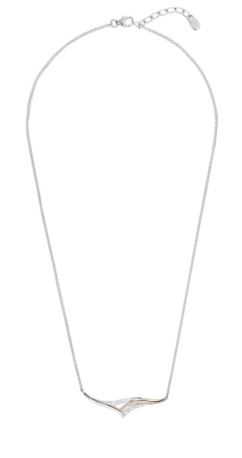 MOISS Luxusní bicolor náhrdelník se zirkony N0000480 - Náhrdelníky