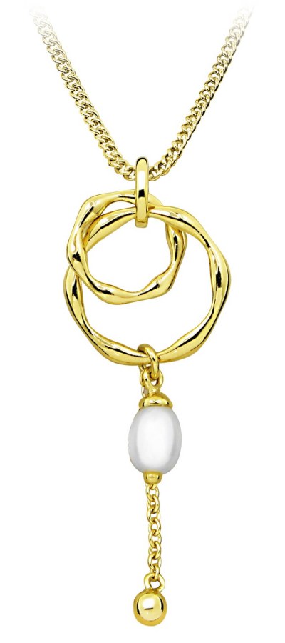 MOISS Luxusní pozlacený přívěsek s perlou PP000121 - Přívěsky a korálky