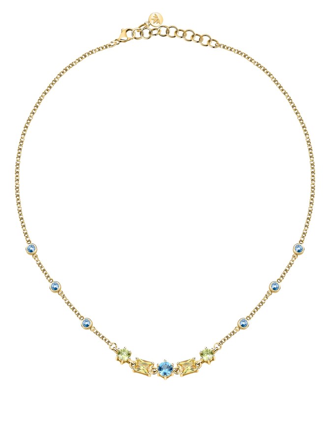 Morellato Elegantní pozlacený náhrdelník s kubickými zirkony Colori SAVY05 - Náhrdelníky