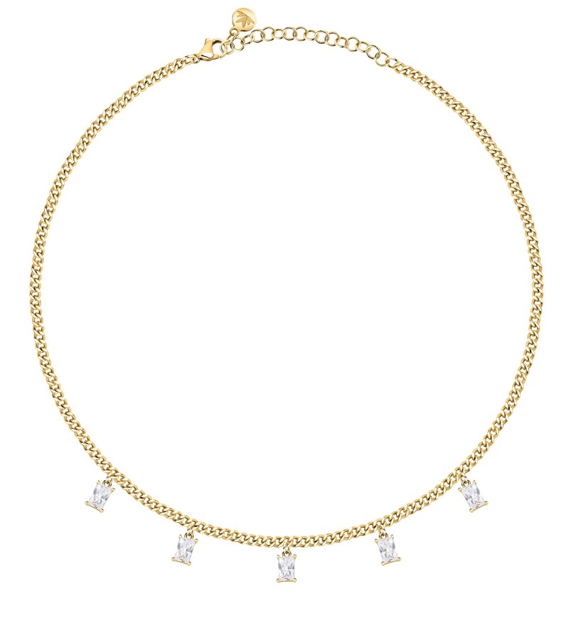 Morellato Elegantní pozlacený náhrdelník s přívěsky Baguette SAVP01 - Náhrdelníky