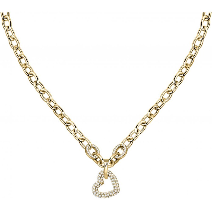 Morellato Elegantní pozlacený náhrdelník se srdíčkem Incontri SAUQ04 - Náhrdelníky