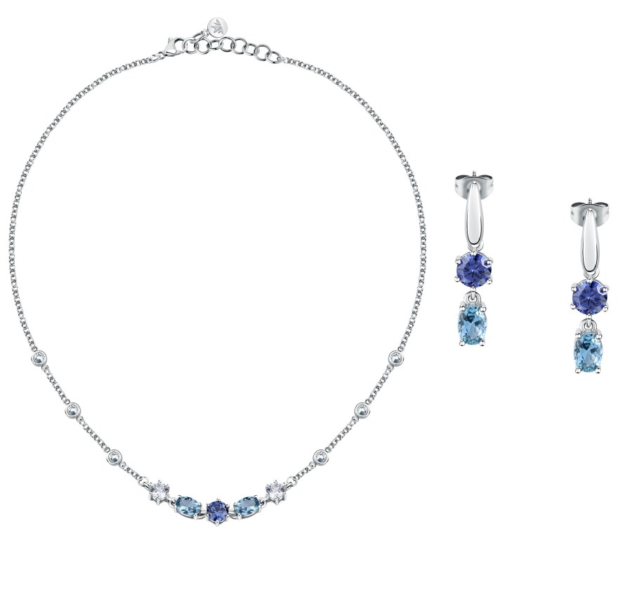 Morellato Elegantní souprava šperků s kubickými zirkony Colori SAVY25 (náhrdelník, náušnice)