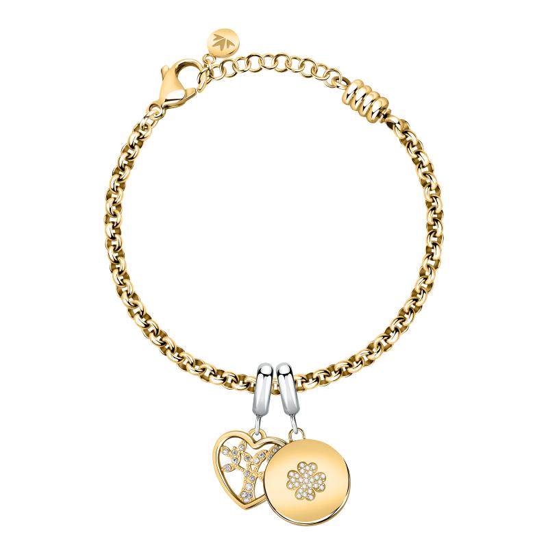 Morellato Krásný pozlacený náramek s přívěsky Drops SCZ1285 - Náramky Náramky se symboly