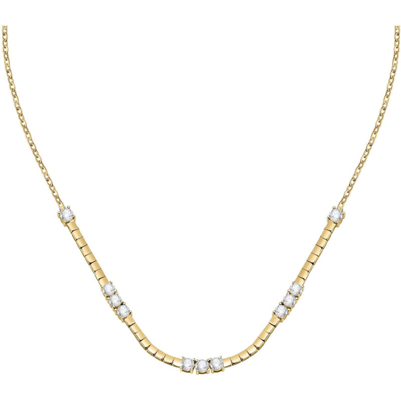 Morellato Luxusní pozlacený náhrdelník s čirými zirkony Scintille SAQF23 - Náhrdelníky