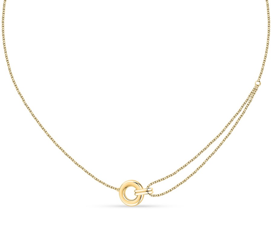 Morellato Minimalistický pozlacený náhrdelník Capsule By Aurora SANB01 - Náhrdelníky