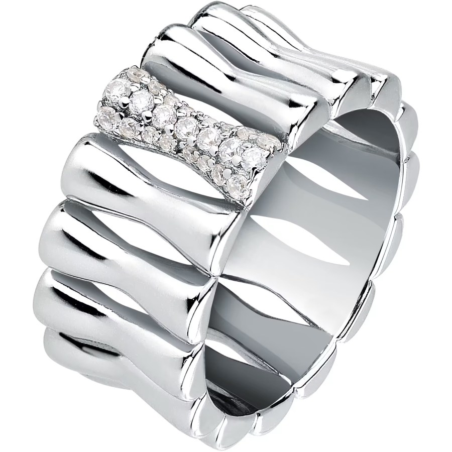 Morellato Moderní prsten z recyklovaného stříbra Essenza SAWA20 52 mm - Prsteny Prsteny s kamínkem